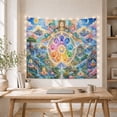 thumbnail image 5 of Celestial Deity Over Mandala in Vibrant Clouds, Mystical Fantasy for Meditation Enthusiasts, Spiritual Decor Wall Art, Housewarming Gift, Tapestry Wall Hanging for Meditation Room and Yoga Room, 5 of 7