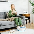 thumbnail image 2 of Costway Foot Spa Bath W/ Smooth Bubble Massage Nodes & Arch Toe-Touch Control Blue, 2 of 10