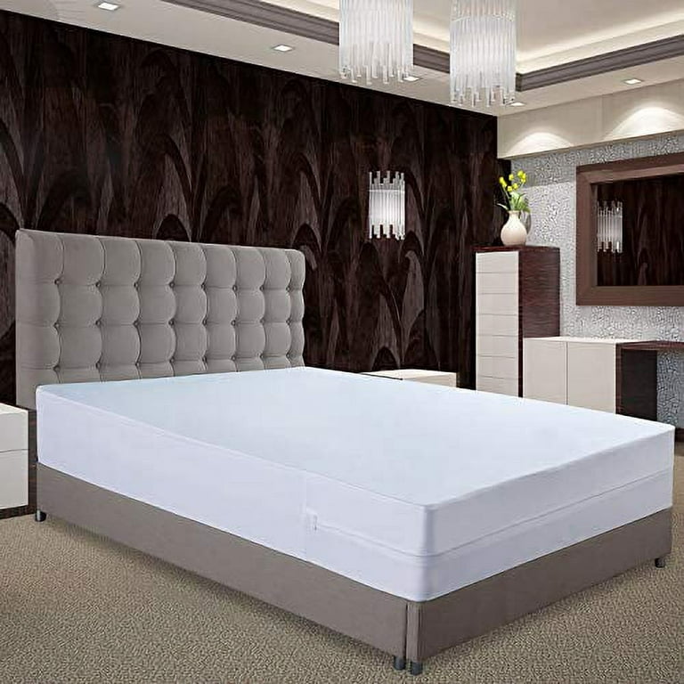 utopia bedding zippered mattress encasement - waterproof mattress protector  (queen) 