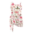 thumbnail image 7 of SEANATIVE Girls Swimwear Set One Piece Swimsuit with Swim Cover Ups Stylish Cut Out Bathing Suit for Vacation Beach Summer Holiday, Size 17-18, Hummingbird Floral Pink Beige, 7 of 7