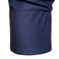 thumbnail image 5 of SDNall Business Casual Shirt for Men Turn-Down Collar Shirts Shirt Fashionable and Loose Fitting Cotton and Linen Seven Quarter Sleeved Hanfu Trendy Clothing (Navy,Sizes:M-4XL), 5 of 9