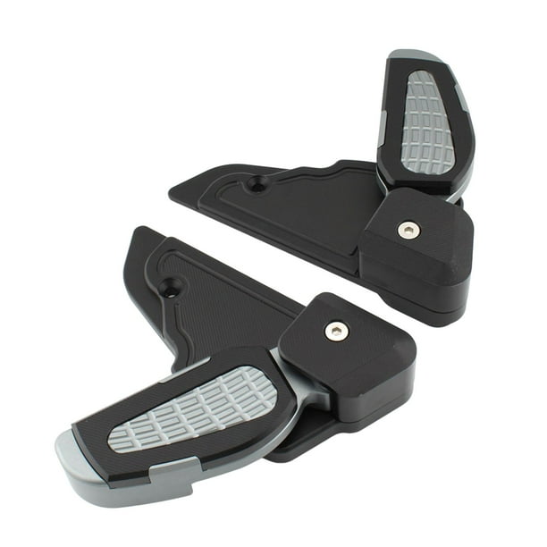 Estribos traseros,Estriberas traseras plegables para motocicletas de pasajeros,Reposapiés trasero Reposapiés Accesorio de almohadilla de pedal,Reposapiés aleación de aluminio metal Zulema Estribos traseros