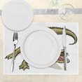 thumbnail image 3 of Ambesonne Reptile Place Mats Set of 4, Exotic Wild Crocodile Theme, Standard Size, White Navy, 3 of 6