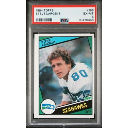 Graded 1984 Topps Steve Largent #196 Football Card PSA 6 EX-MT