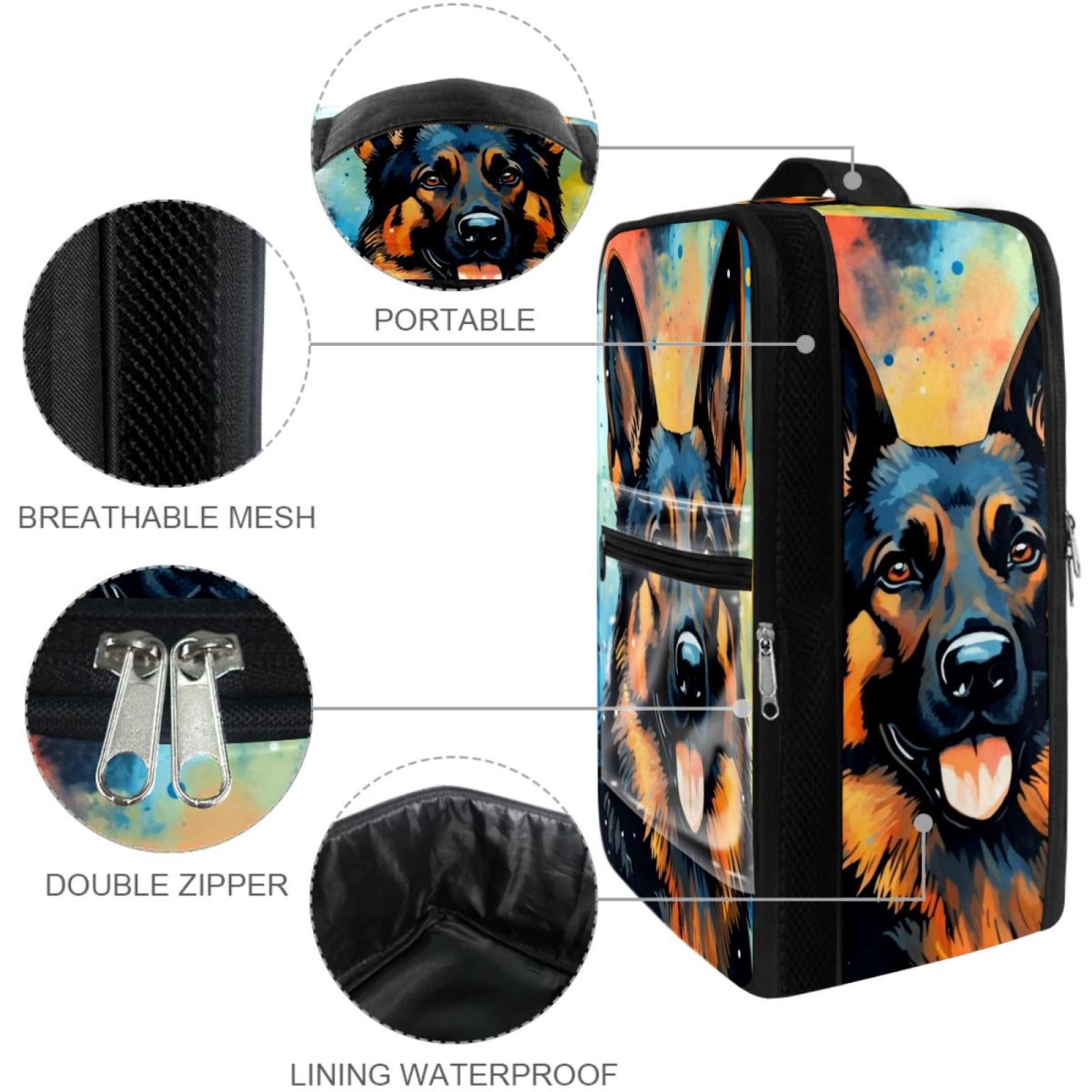 Shepherd Dog Polyester Shoe Box, 23x31cm/9x12in: Organizer & Storage Solution for Shoes, Accessories, and More