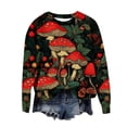 thumbnail image 4 of Hvot&aat Long Sleeve Shirts for Women Mushroom Graphic Sweatshirts Casual Crewneck Fall Pullover, 4 of 4