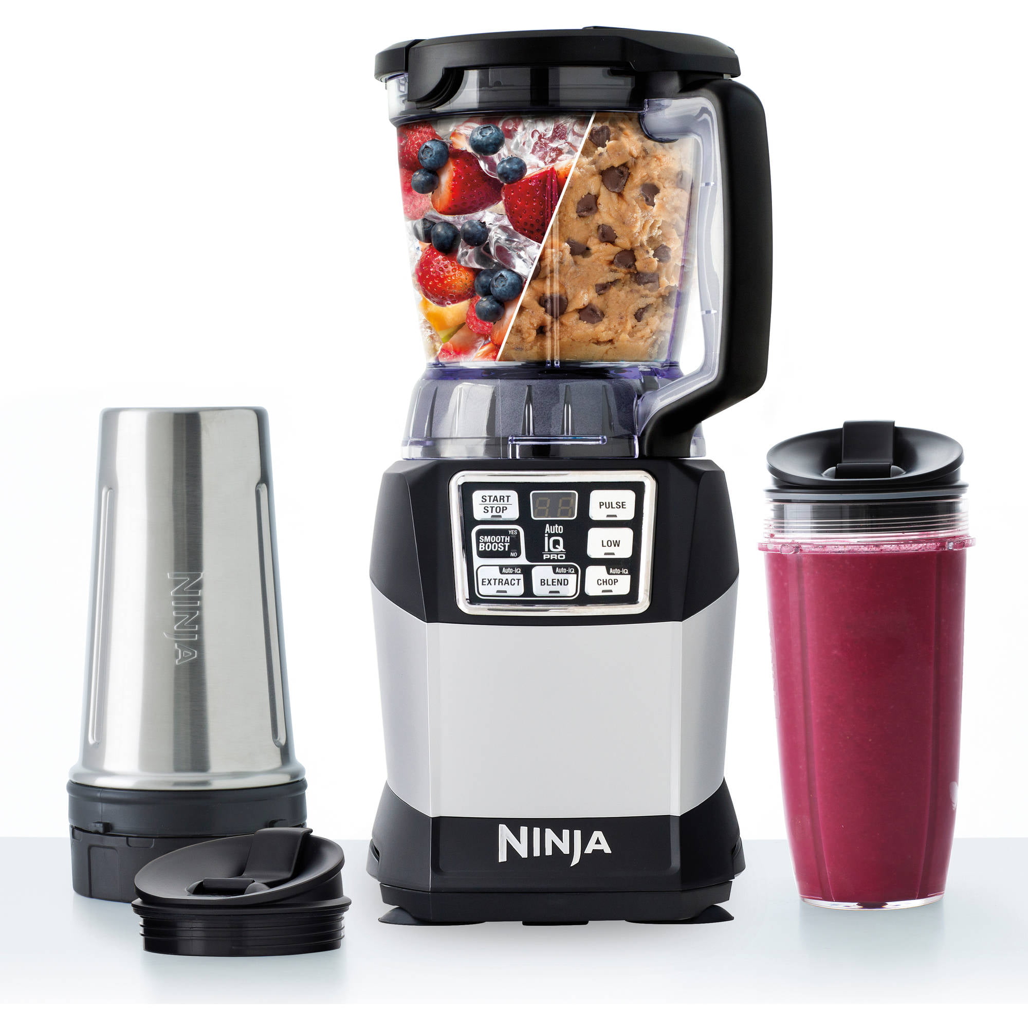 Nutri Ninja Auto IQ Compact Blender System With Nutri Ninja Cups