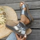 thumbnail image 2 of Mujeres Zapatillas de Verano de Moda Casual Versátil Playa Peep-Toe Abierto-Toe Cuña Tacones Zapatillas para la Primavera Y el Verano, 2 of 9