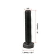 thumbnail image 2 of M8x40 mm Hex Bolts Left Hand Grade 12.9 Carbon Steel Black 2 Pack, 2 of 3