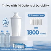 AQUA CREST Water Pitcher Filters Replacement for Brita®Water Filter, Pitchers and Dispensers, Classic OB03, Mavea® 107007, and More, NSF Certified , 1 Year Filter Supply (5+1 pack)