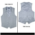 thumbnail image 6 of HISDERN Men's Suit Vest Grey Business Formal Dress Waistcoat Vest Wedding with 3 Pockets for Suit or Tuxedo, 6 of 8