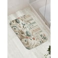 thumbnail image 3 of Ambesonne Vintage Bath Mat, Soft Color Floral Nostalgia, 30.2" x 20", Eggshell Pale Slate Blue, 3 of 3