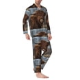 thumbnail image 2 of Sikiie Yak Mens Pajama Set, Soft Warm Long Sleeve Sleepwear, Cozy Button-Down Pjs for Men-Medium, 2 of 7