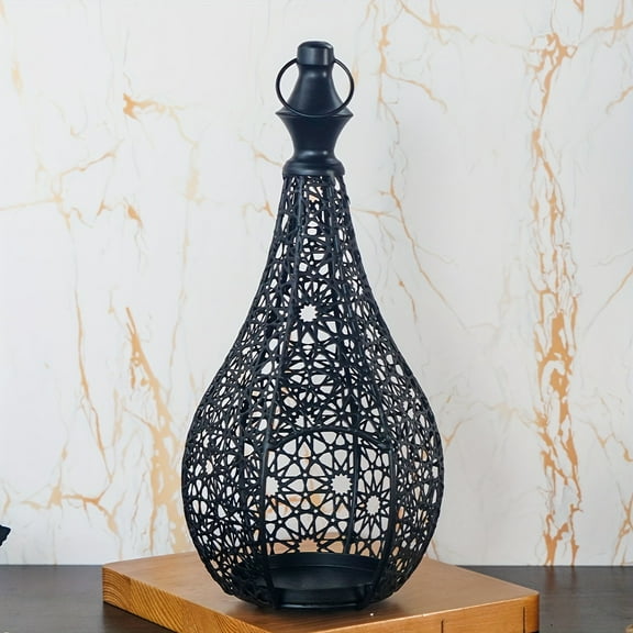 1pc metal lantern candle holder Morocco candle holder ornament vintage home candle holder decoration farmhouse style wrought iro