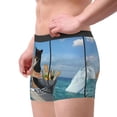 thumbnail image 4 of Fotbe Two Brave Cats Are Floating On The Sea Iceberg Men’s Total Support Pouch Boxer Briefs, X-Temp Cooling, Moisture-Wicking Underwear, Regular, Long-leg and Trunk-Small, 4 of 9