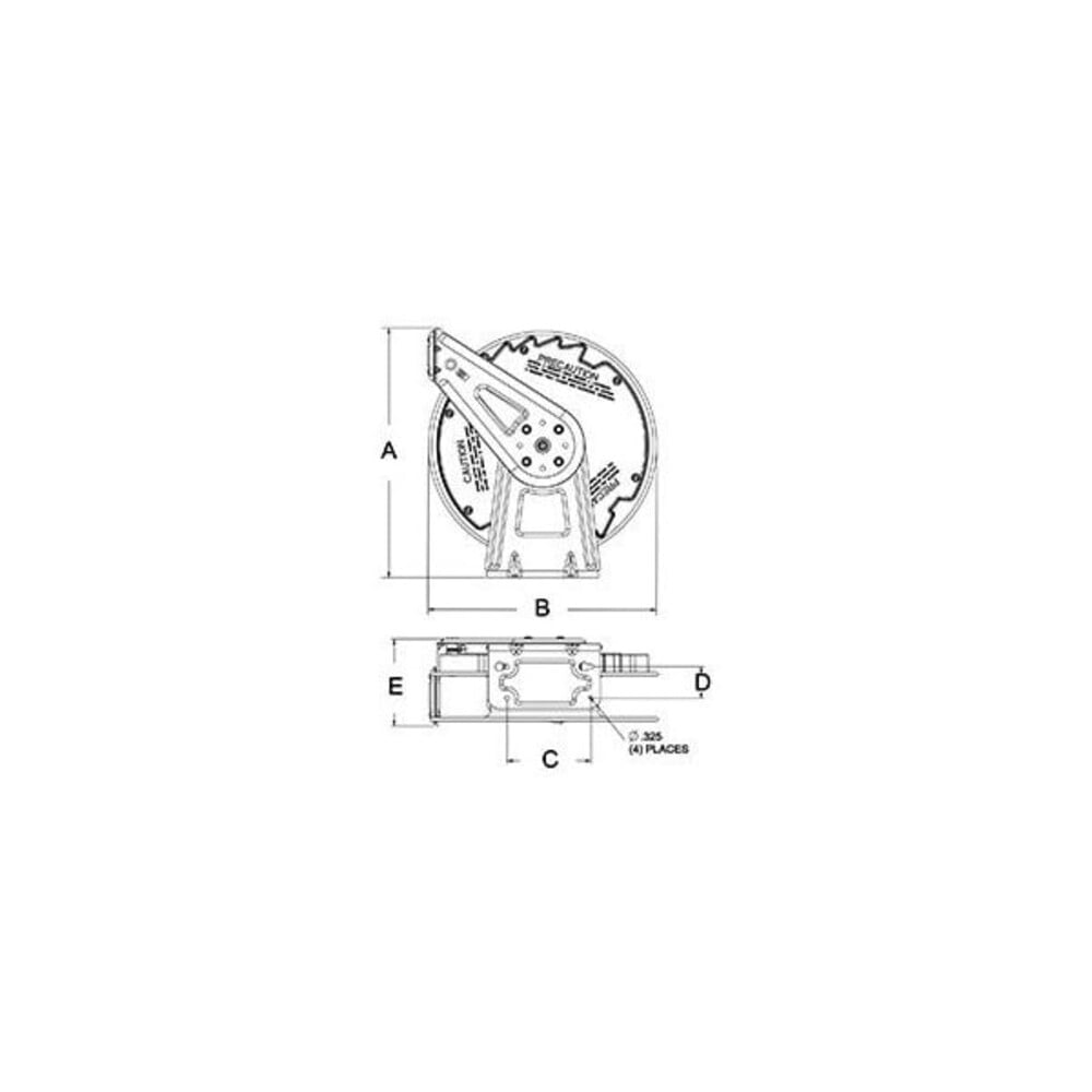 Reelcraft 16-1/2", Hose Reel, RT450-OLP1