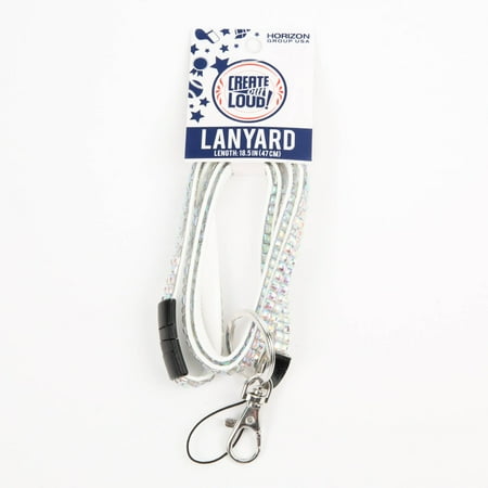 - Create Out Loud White Bling Lanyard by Horizon Group USA