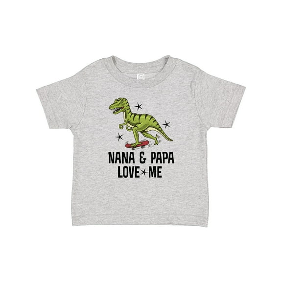 Inktastic Nana and Papa Love Me Dinosaur Grandson Boys Baby T-Shirt