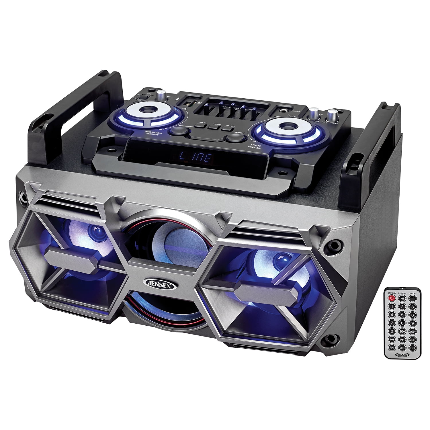 Jensen AllInOne Bluetooth Wireless Radio Mega Bass Stereo Boombox