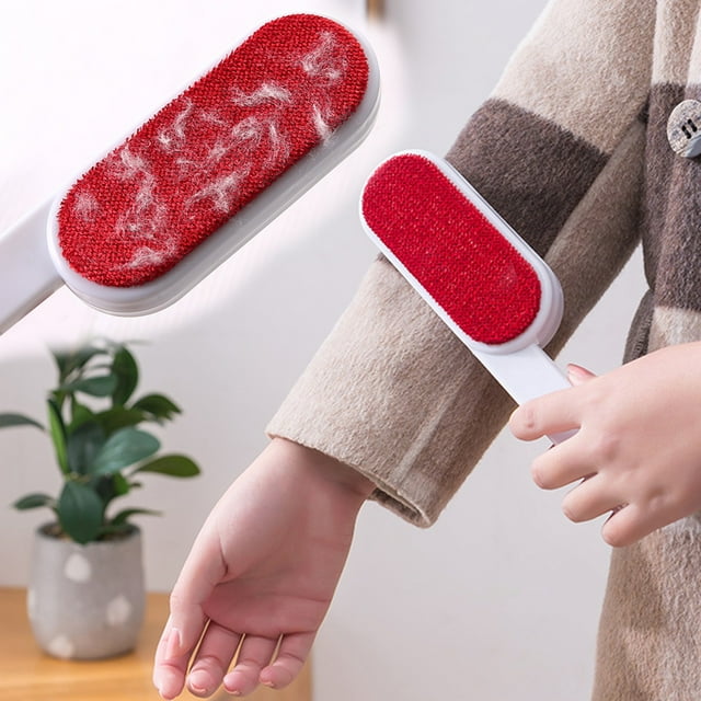 Cepillo removedor de pelusas de doble cara | Afeitadora de tela reutilizable para ropa, alfombras, sofás, camas | Empuñadura ergonómica | Tejido de felpa estática | 24cm | Herramienta de depilación