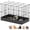 Black-24 Panels-with roof, variant on Small Pet Indoor Playpen Black 12 Panels For Guinea Pigs, Rabbits, Hedgehogs