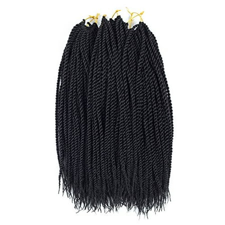 Befunny 8packs 18 Senegalese Twist Crochet Hair Braids Small