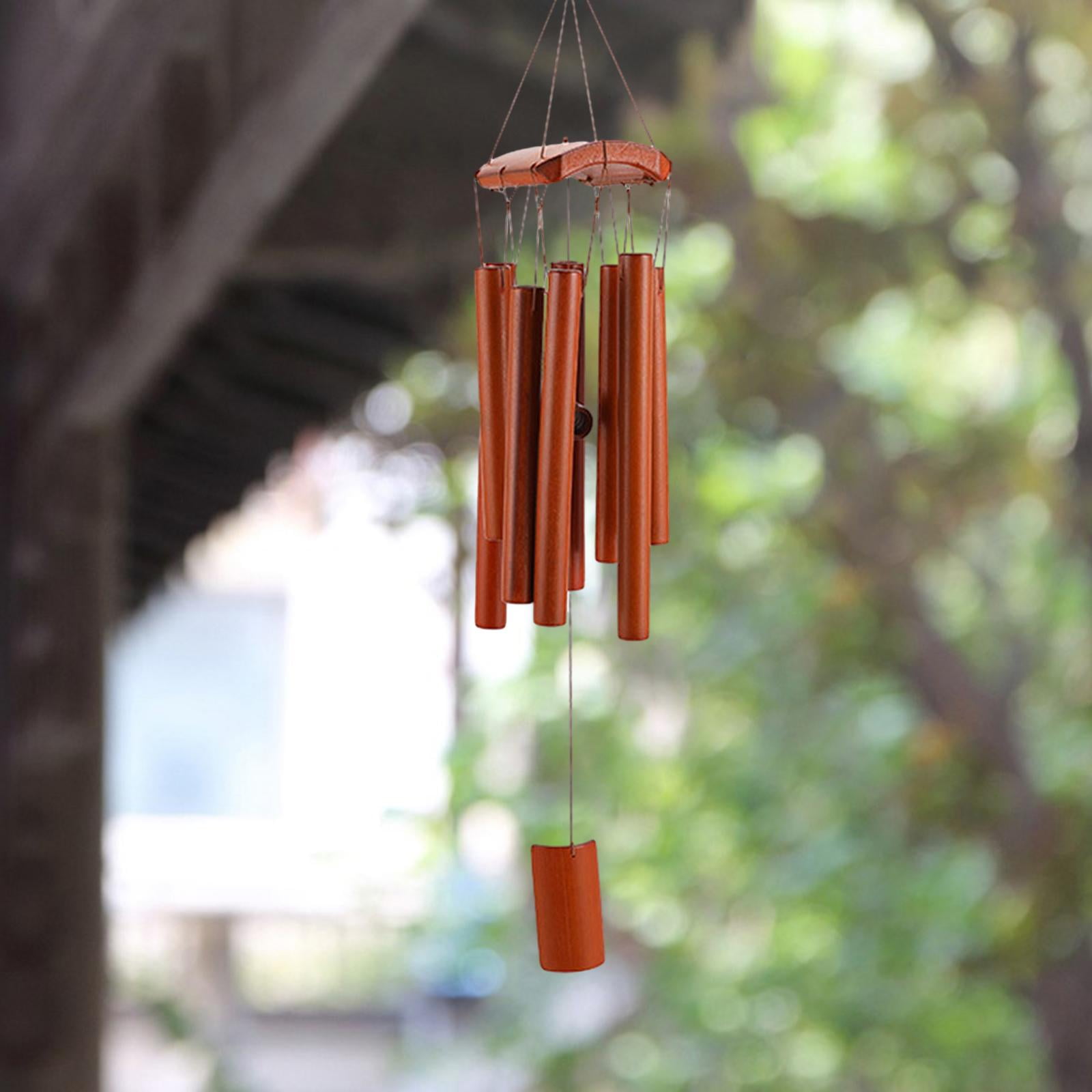 Colaxi Bamboo Chime Wooden Wind Chime Modern Bless Hanging Crafts Garden Wind Chime Wind Bell for Yard Room Outside Home Decor Porch