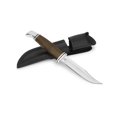thumbnail image 4 of Buck Knives Woodsman 102 Knife - Lifetime warranty, Steel Clip Blade, Full Tang, O.D. Green Micarta Handle, Finger Guard, Leather Sheath - Ideal for Fish and Small Game, 4 of 5