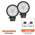 thumbnail image 2 of Sylvania Slim 3 Inch Round LED Light Pod Spot 950 Lumens, 2 pack, Compatible with Multiple Cars, 2 of 7