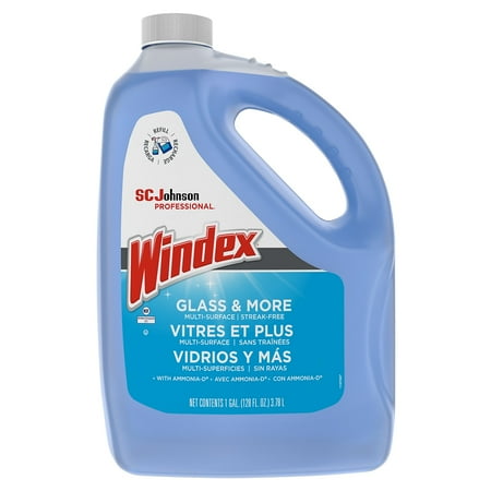 Glass Cleaner With Ammonia-D, 1 Gal Bottle, 4/Carton