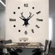 thumbnail image 3 of Reloj DE pared LIUYMXG diseño moderno con espejo cabeza DE ciervo negro, 3 of 5