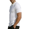 thumbnail image 7 of Men's Casual Short Sleeve Button Down Shirt, Knit Lapel Shirt With Breathable Fabric, Solid Color Regular Fit, Casual Daily Vacation Beach Wedding, Stylish Menswear | Zenithor,White L, 7 of 7