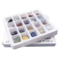 thumbnail image 1 of Wosthever 20 piezas de calendario de adviento de Navidad Set Mini piedra de ágata de cristal natural rocas minerales fósiles para niños enseñanza Decoración del hogar Wosthever HA038962-00, 1 of 6