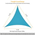thumbnail image 6 of Imountek 13ft Triangle Shade Sail, UV Protection Sun Canopy Shelter Cover for Patio Garden Outdoor, Blue, 6 of 8