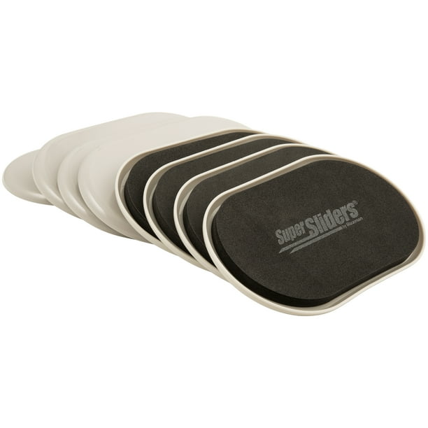 Super Sliders 3 1/2 x 6" Oval Furniture Sliders for Carpet, 8 Pack