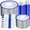 Clear Blue, variant on 210 Pcs Clear and Black Plastic Plates, Disposable Dinnerware Set, Include 30 Dinner 30 Dessert Plates,30 Plastic Cups 9 OZ,30 Pre Rolled Napkins with Cutlery for Birthday, Wedding & Party