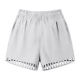thumbnail image 3 of GUACER Casual Shorts for Women High Waisted Boho Drawstring Beach Shorts with Eyelet Cutout Hem & Big Pockets, 3 of 8