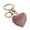 Pink, variant on Elegant Heart-Shaped Metal Keychain with Rhinestone Details, Durable and Stylish Accessory for Everyday Use, Valentine's Day Gift for Loved Ones