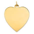 thumbnail image 1 of FB Jewels 14K Yellow Gold Plain .027 Gauge Engravable Heart Disc Charm, 1 of 2