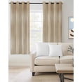thumbnail image 2 of Orange Brown Blackout Curtains, Light Blocking Print Window Curtains, Modern Abstract Art Ombre Striped Thermal Insulated Window Drapes for Living Room Kitchen Cafe 2 Panels, 55"W x 39"L, 2 of 9