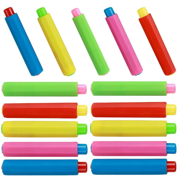 WHAMVOX  25 Pcs Washable Chalk with Holder Rack Set Office
