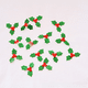 thumbnail image 2 of Parche colgante para decoración de árbol de Navidad, confeti navideño de frutas rojas y hojas verdes no tejidas para fiesta, 2 of 3