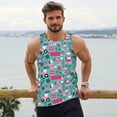 thumbnail image 6 of Lsque Excavator Pattern Mens Tank Tops Muscle Athletic Quick Dry Sleeveless Workout Fitness T Shirts Beach Tank Top, Loose-fit Sleeveless Shirt for Men-Large, 6 of 7