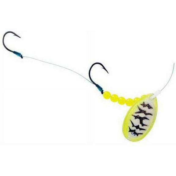 Yakima Bait Walleye Elite, Size 2, Tandem Hooks Chartreuse