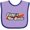 Lavender and Purple, variant on Inktastic Kickin' it Old School with Weathered Retro Stripe Boys or Girls Baby Bib