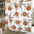 thumbnail image 4 of Fall Pumpkin Pine Floral Shower Curtain,Polyester Waterproof Bathroom Decor Set With Hooks,72 W x84 H Inch, 4 of 7