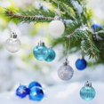 thumbnail image 5 of FlkwoH 30 Piezas Bolas de Navidad Azules y Blancas, Adornos de Navidad, Adornos de árbol de Navidad de plástico, para el árbol de Navidad Bolas de árbol de Navidad con Brillo, 3CM, 5 of 5