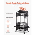 thumbnail image 5 of VEVOR 5-tier Tool Organizer Cart with Charging Station, 8 AC Outlet, Floor Stand Rolling Drill Holder and Tool Battery Storage Rack on Wheels, Garage Floor Rolling Storage Cart for Workshop, Garage, 5 of 9