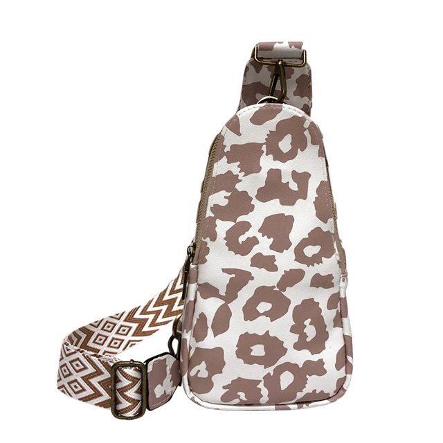 Sac de Poitrine pour Femmes Sac à Bandoulière Petit Sac à Bandoulière en Cuir PU Sac à Main Sac à Bandoulière
