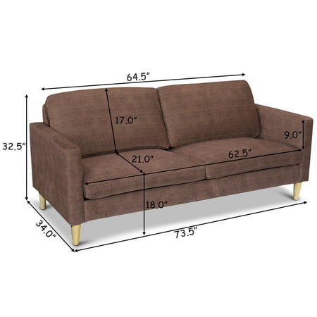 Modern Fabric Couch Loveseat Sofa Upholstered Bed Lounge Sleeper Home ...